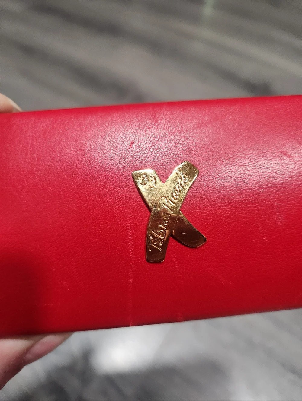 RARE Red Vintage Paloma   Picasso Lamb Leather 4PC Set - Picture 10 of 10